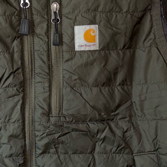Carhartt Rain Defender Relaxed Fit Lightweight Insulated Vest Olive Green Men M - Picture 6 of 6